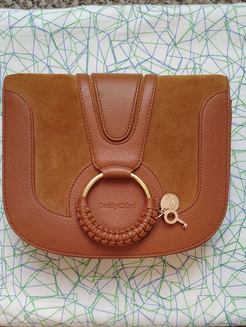 See By Chloe Saddle Shoulder Bag in Cognac Brown (No Shoulder Strap)